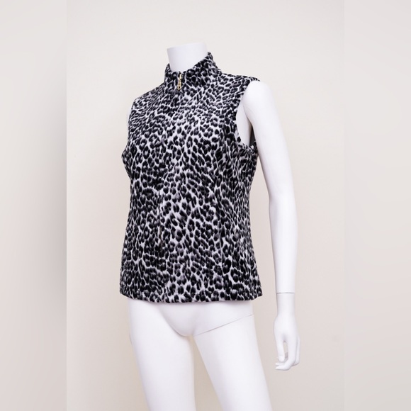 Character Club Womens Cheetah Print Zip Vest Size Small - Picture 3 of 5